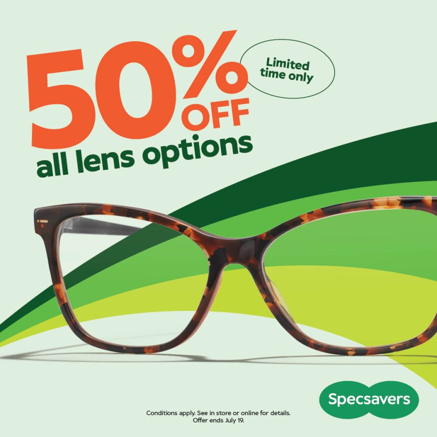 SPECSAVERS – 50% off all the lens