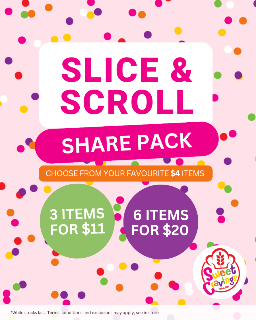 SWEET CRAVINGS – SLICE & SCROLL SHARE PACKS