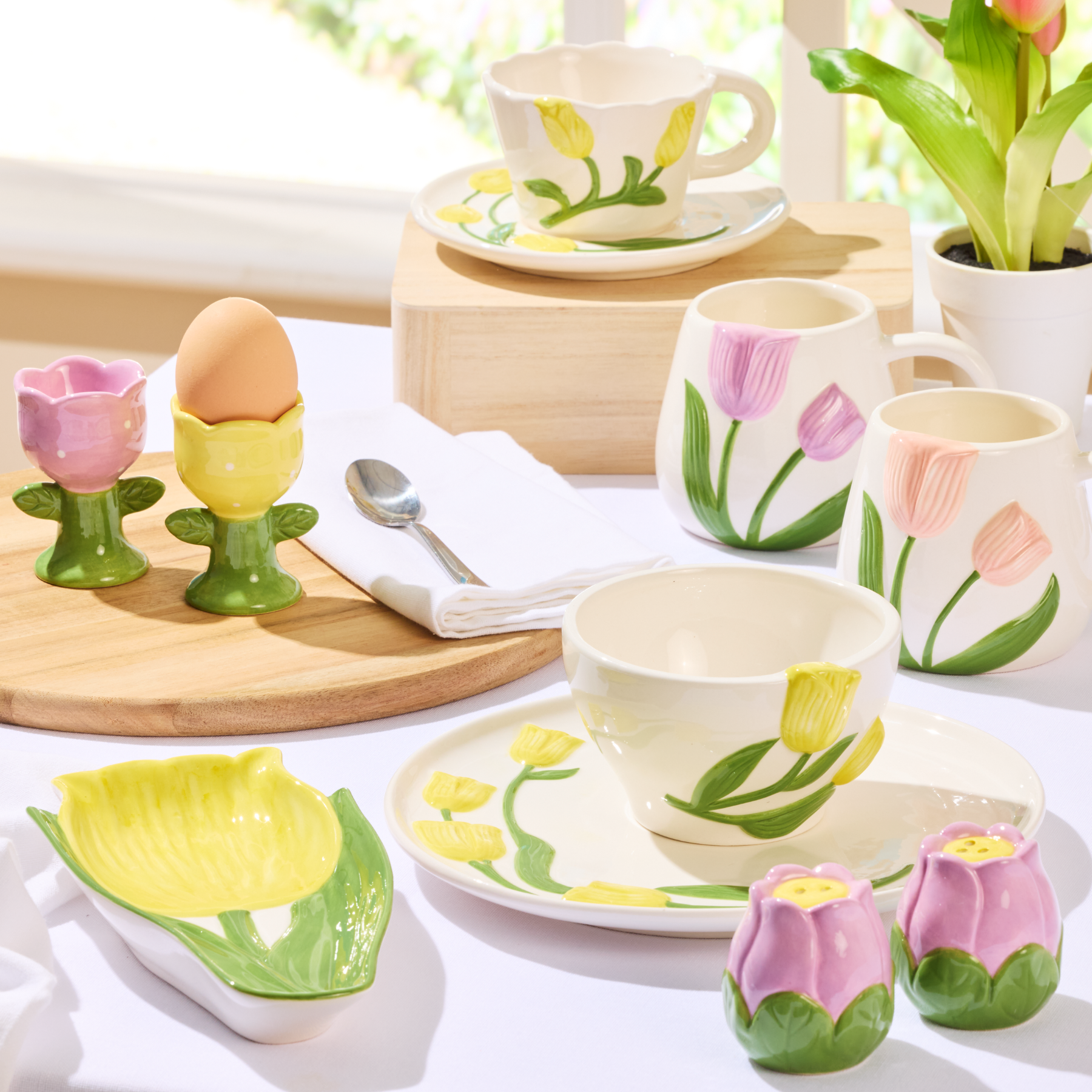 The Reject Shop Sweet Tulip Tableware Collection