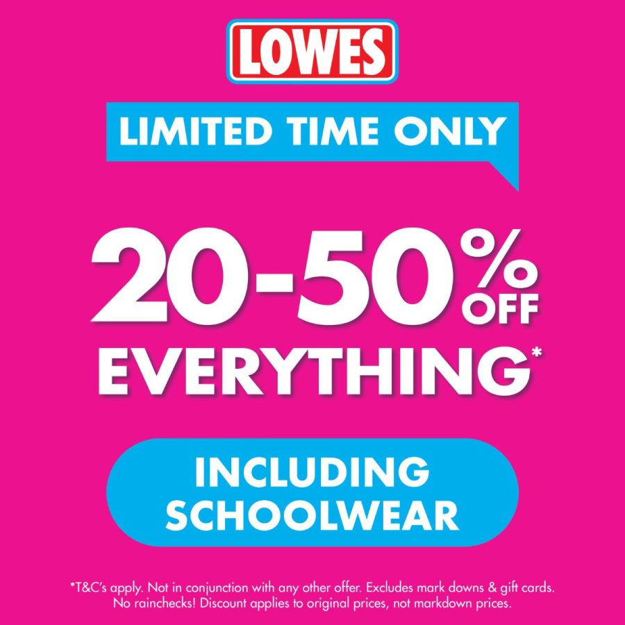 Lowes 20–50% off Storewide Sale
